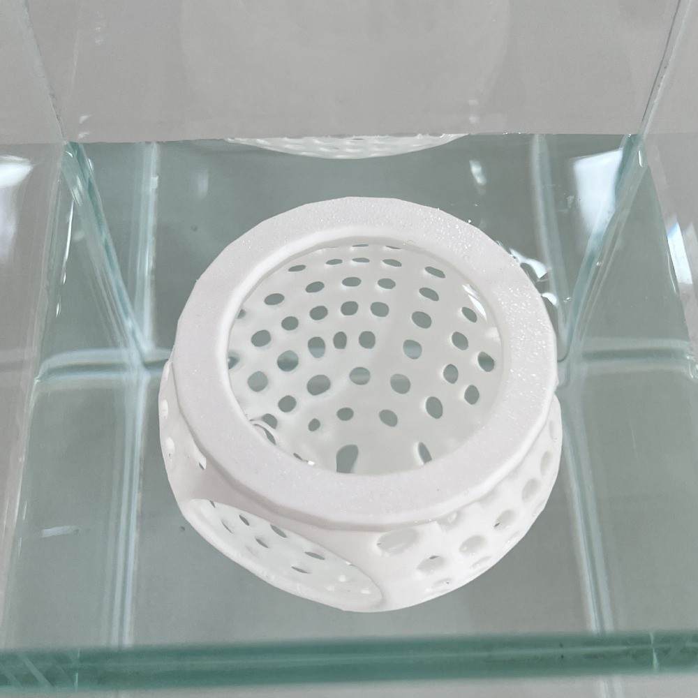 Aquarium Fish Food - 3D-Gedruckte Schwimmende Fisch-Hängematte, Hohle Aquarium-Ruheplattform, Zuchthaus,