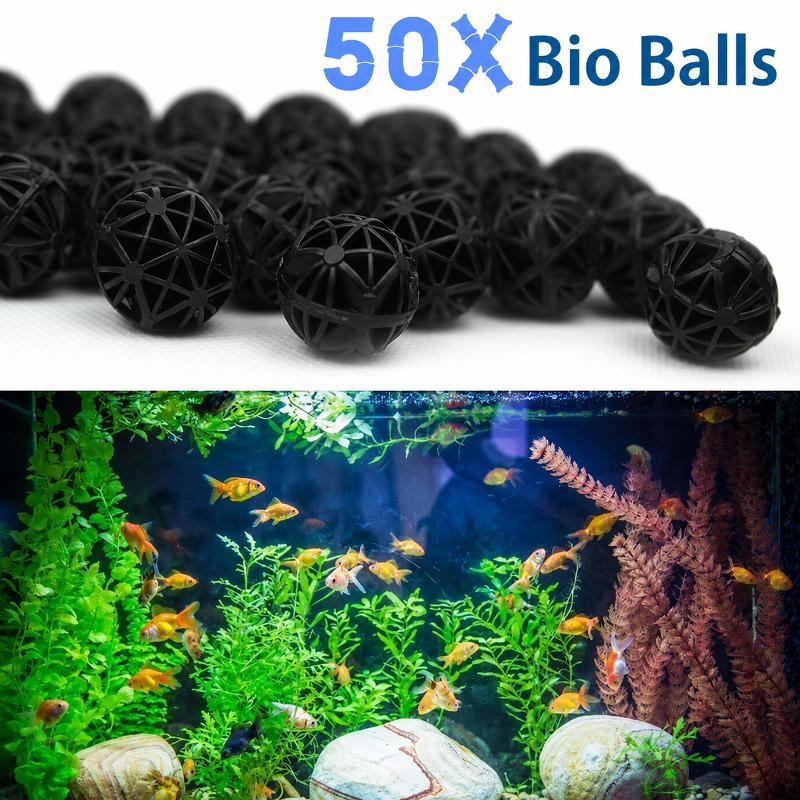 Aquarium Fish Marine - 50 Stück 16mm Aquarium Bio-Filterbälle Fischbecken