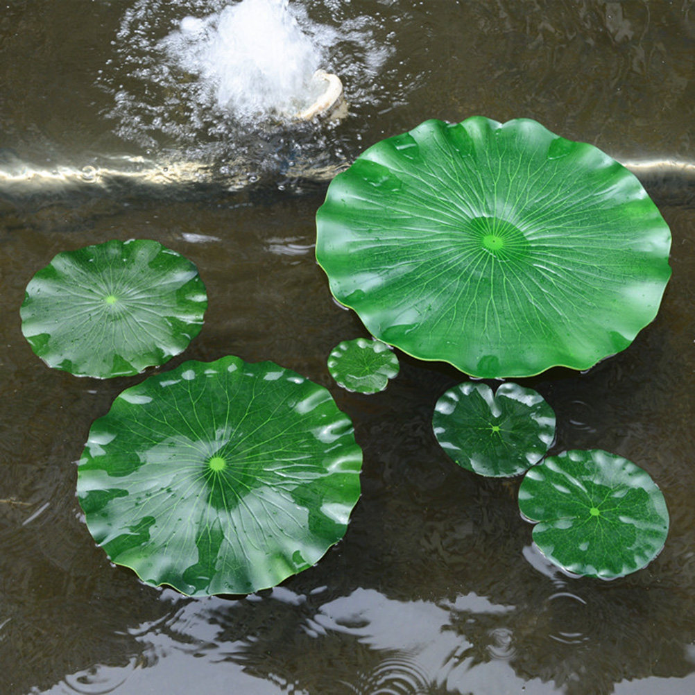 Aquarium Fish Pond - 10 Stück Simulierte Lotusblätter für Teich