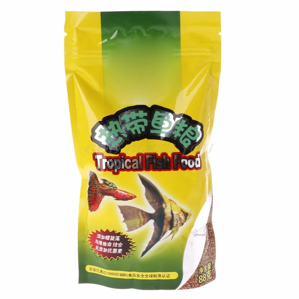 Aquarium Fish Food - Aquarium-Tank, tropisches Fischfutter, kleines Fischfutterkorn, 88