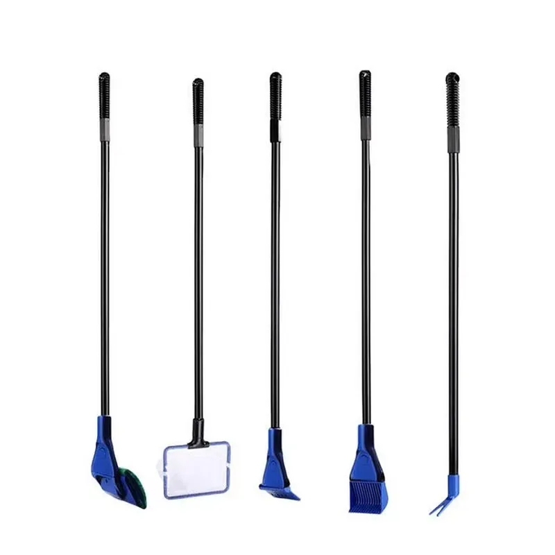 Aquarium Fish Maintenance - 5-in-1 Aquarium-Reinigungsset mit Teleskop-Long-Handle für die