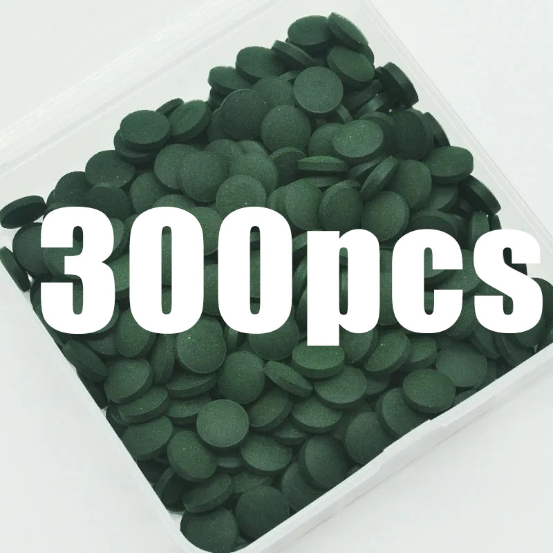 Aquarium Fish Food - 50–300 Stück hochreine Spirulina-Tabletten, Spirale, Algen,