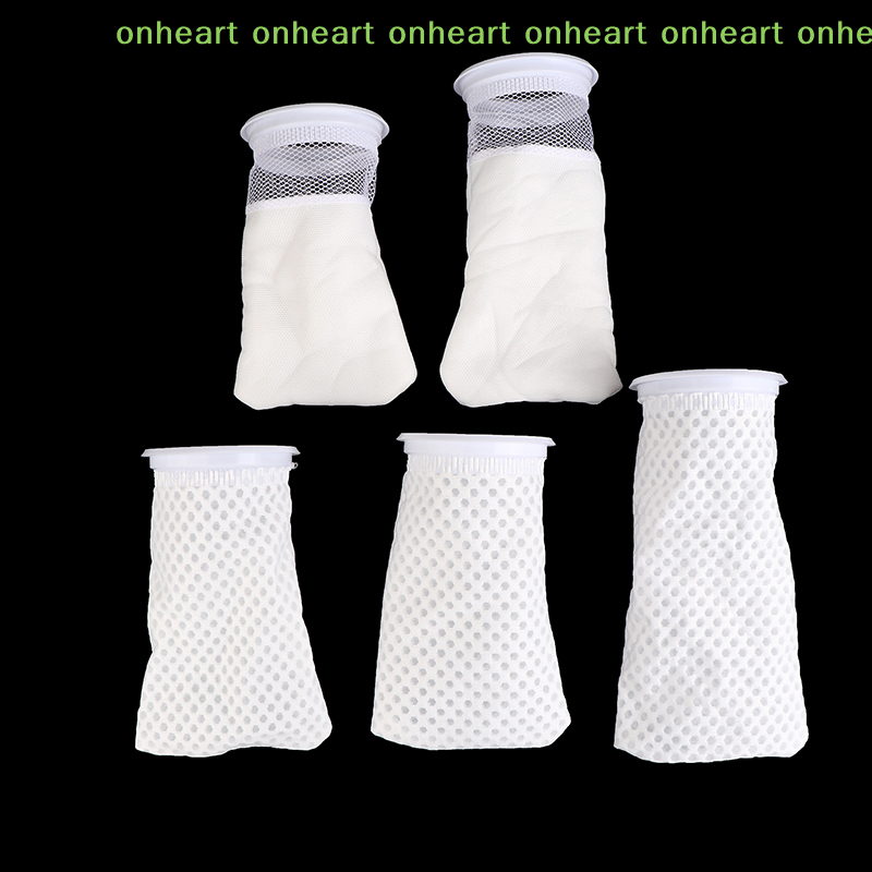 Aquarium Fish Marine - Anti-Überlauf-Aquariumfilterbeutel, Wabenform, waschbar, wiederverwendbar, Netz-Schaumstoff-Teppichsockenbeutel für